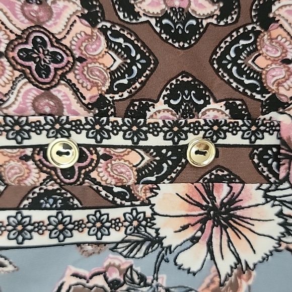 Perception Floral Multicolored Sleeveless Tunic Top M - Picture 11 of 11